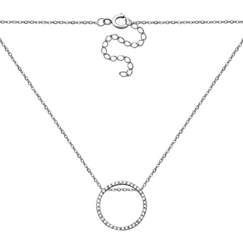 Срібне кольє з фіанітами (6176_45)