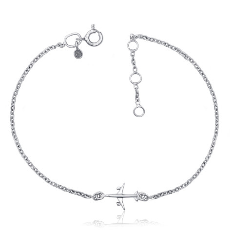 Срібний браслет Літак (90072/66024/12/1)