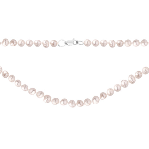 Срібне кольє з перлами (PS0704б)