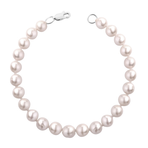 Срібний браслет з перлами (ps0807бр)