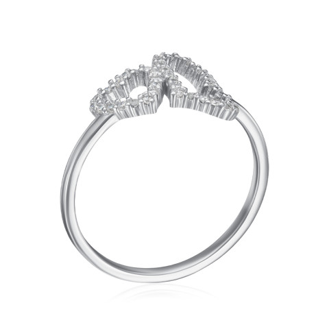 Срібна каблучка з фіанітами A02389-R/12/1