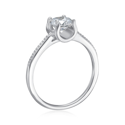 Срібна каблучка з фіанітом A03276-R/12/1