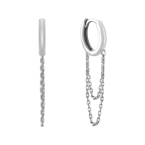 Срібні сережки-конго (AE01365)