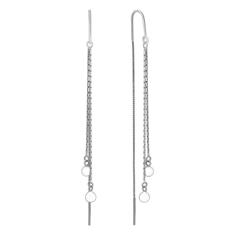 Срібні сережки-протяжки (AE01440)