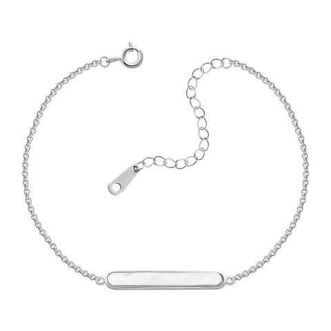 Срібний браслет з перламутром (B000085)
