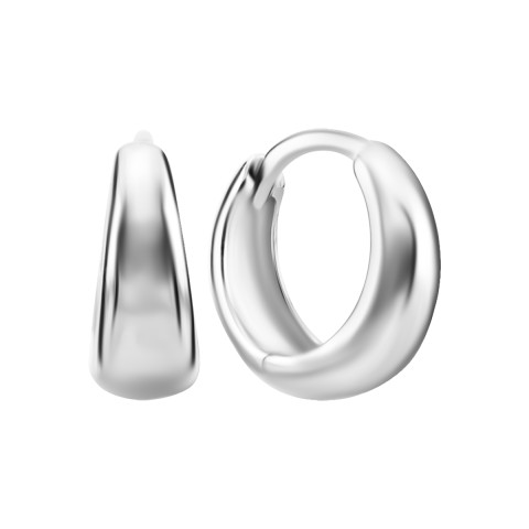 Срібні сережки-конго (B01945)