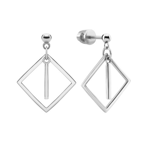 Срібні сережки-підвіски (ВС-117/1р)