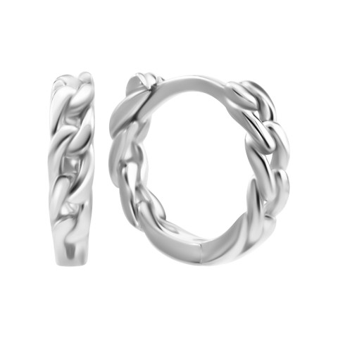 Срібні сережки-конго (ВС-552р)