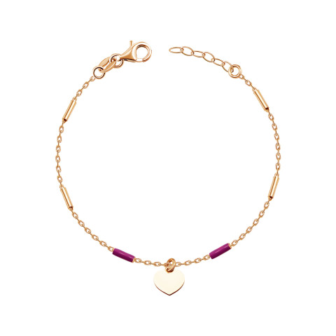 Срібний браслет Серце з емаллю BRT_10971-B/20/2758