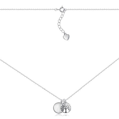 Срібне кольє з перламутром C02160-K/12/1101