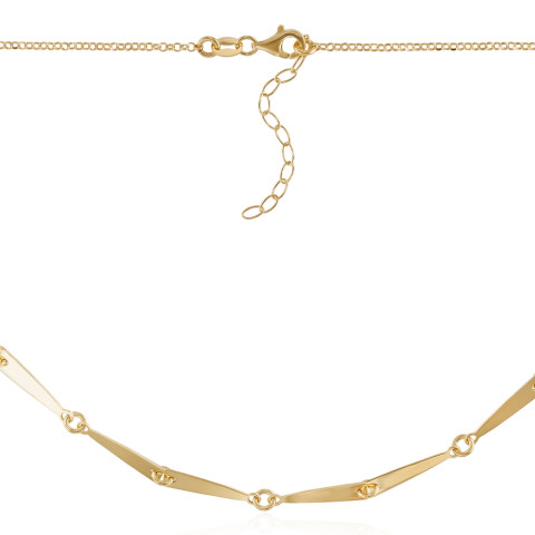 Срібне позолочене кольє (CLT  11730 G-K/20)