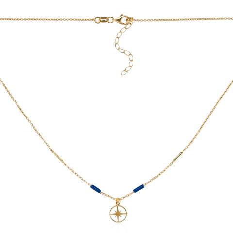 Срібне кольє Зірка з емаллю CLT_11933-K/20/570