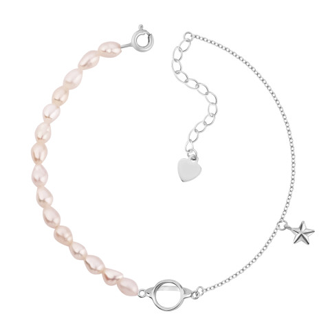 Срібний браслет з перламутром (D01292)