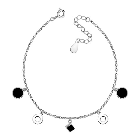 Срібний браслет з емаллю (D04074)