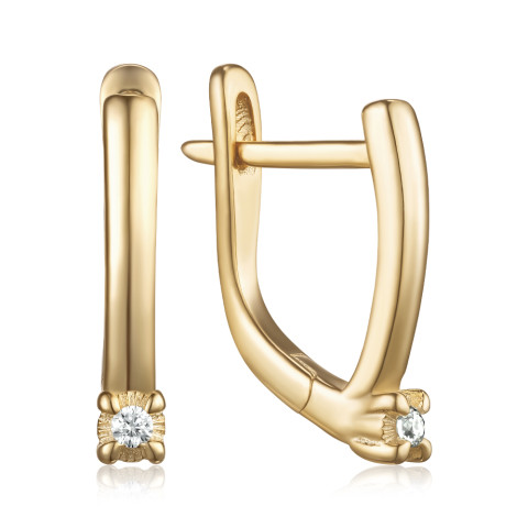 Срібні сережки з фіанітом DE06313-E/20/1