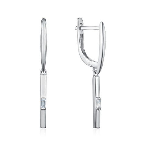 Срібні сережки з фіанітом DE07927-E/12/1