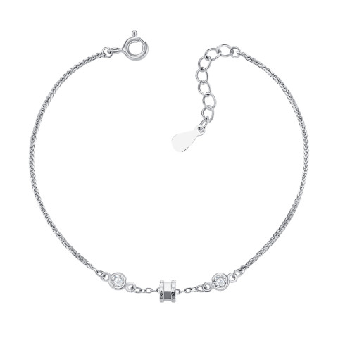 Срібний браслет з фіанітами (SL00054-B/12/1)