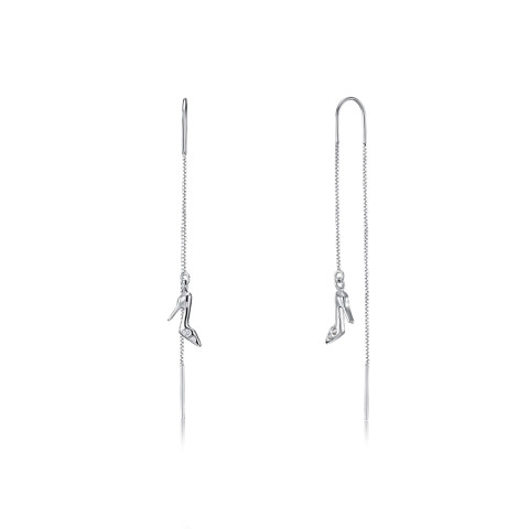 Срібні сережки-протяжки з фіанітами (SE00375-E/12/1)
