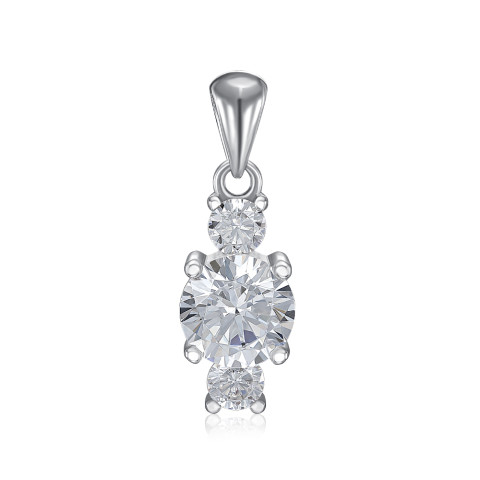 Срібна підвіска з фіанітами (SZDN08818-P/12/1)