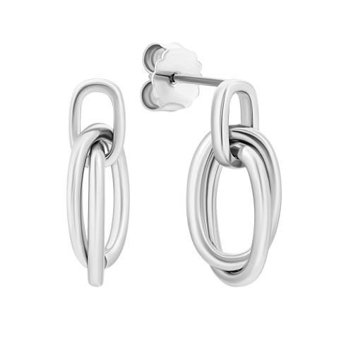 Срібні сережки-підвіски (E0111)