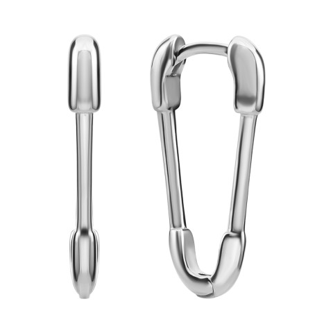 Срібні сережки-конго (FE12703)