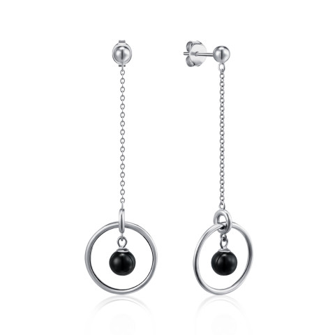 Срібні сережки-підвіски GE02243A-E/12/4590