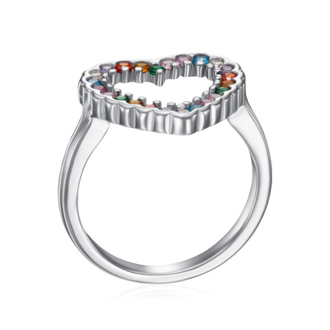 Срібна каблучка з фіанітами HJR-490-7-S-R/12/21204