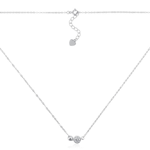 Срібне кольє з фіанітом JC01264-K/12/1