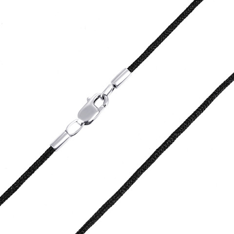 Ювелірний шнурок зі срібним замком (ПК669с)