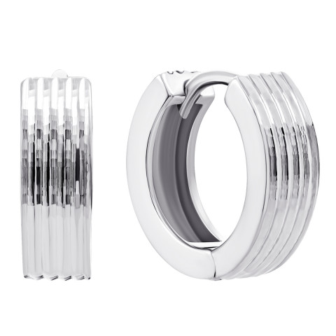 Срібні сережки з алмазною гранню (ME-024)