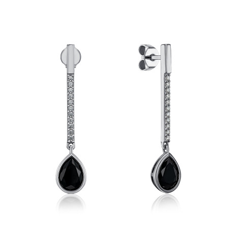 Срібні сережки з фіанітами (ME15533A-E/12/7)