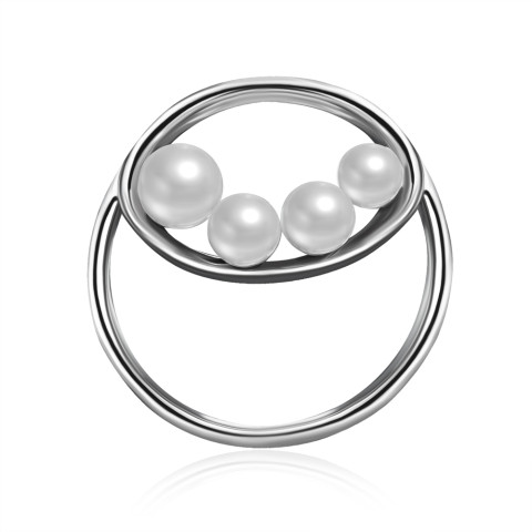 Срібна підвіска з перлами (MP14309A-P/12/4513)