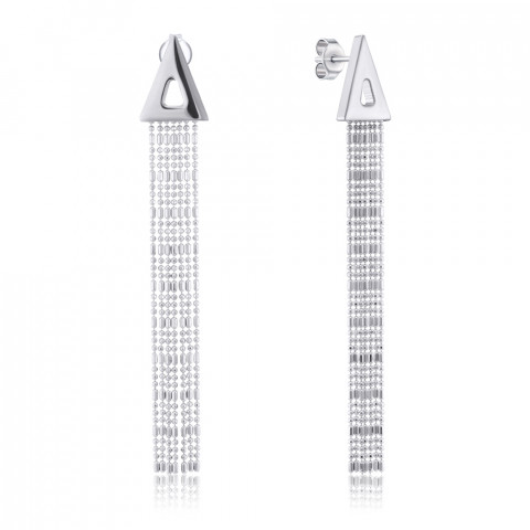 Срібні сережки-пусети без вставки (OCFXD000042-E/12)