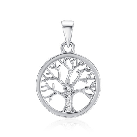 Срібна підвіска Дерево з фіанітами (OP03281A-P/12/1)