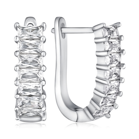 Срібні сережки з фіанітами PB05506-E/12/1