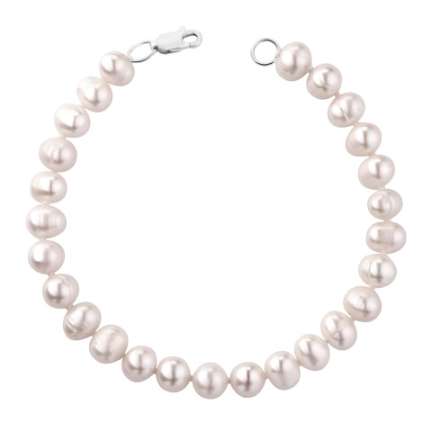 Срібний браслет з перлинами (PS0908бр)