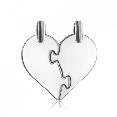 Срібна підвіска «Серце» без вставки (PTGXX000057-P/12)