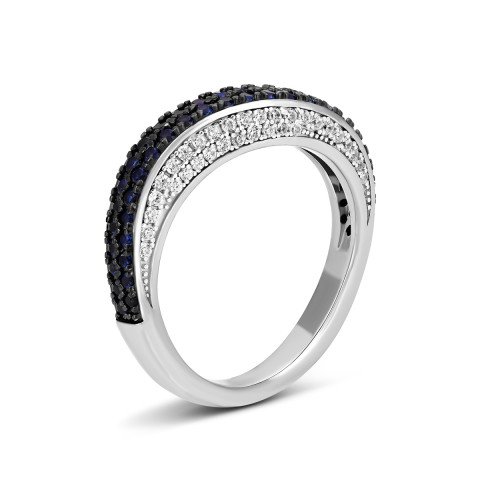 Срібна каблучка з фіанітами (R37739-M)