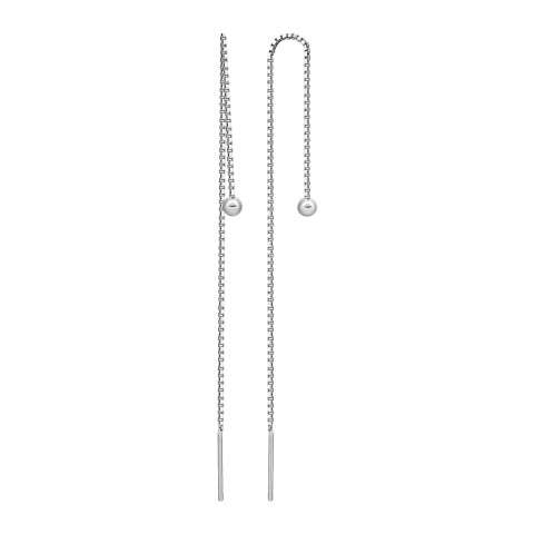 Срібні сережки-протяжки (SE00286)
