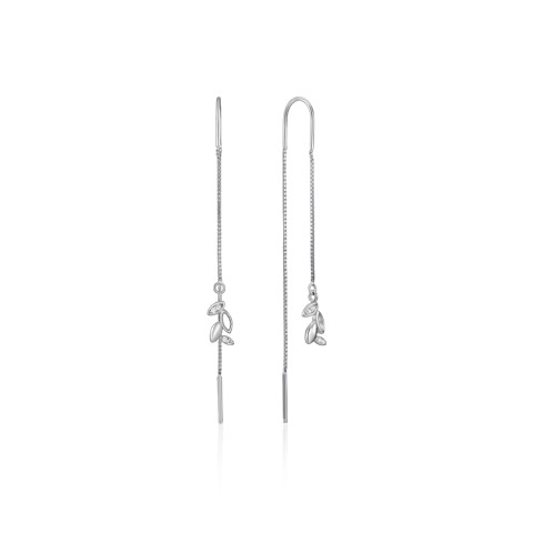 Срібні сережки-протяжки з фіанітами (SE00337-E/12/1)