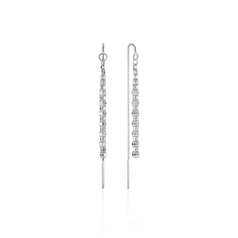 Срібні сережки-протяжки (SE00365-E/12)