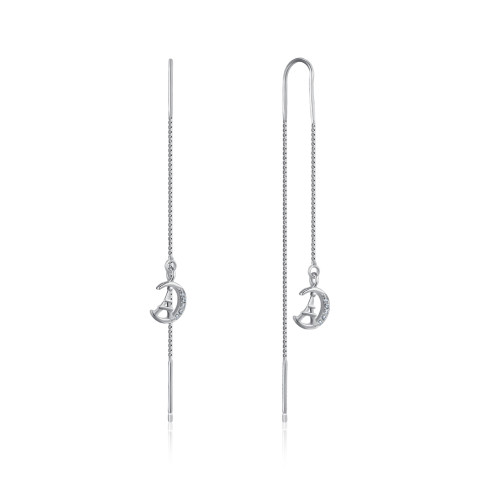 Срібні сережки з фіанітами SE00390-E/12/1