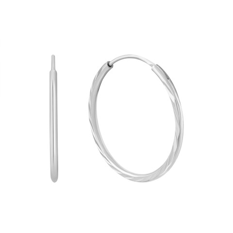 Срібні сережки-конго (SE00607-20mm)