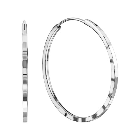 Срібні сережки-конго (SE00608)
