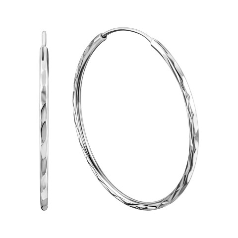 Срібні сережки-конго (SE00611-35mm)