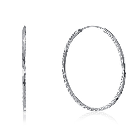 Срібні сережки-конго (SE00627-E/12)
