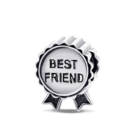 Срібна намистина шарм Найкращі друзі (84783*)