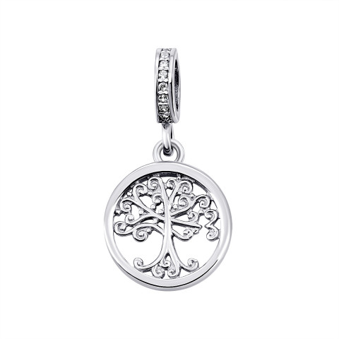 Срібна намистина шарм Сімейне дерево (999П.Rh)