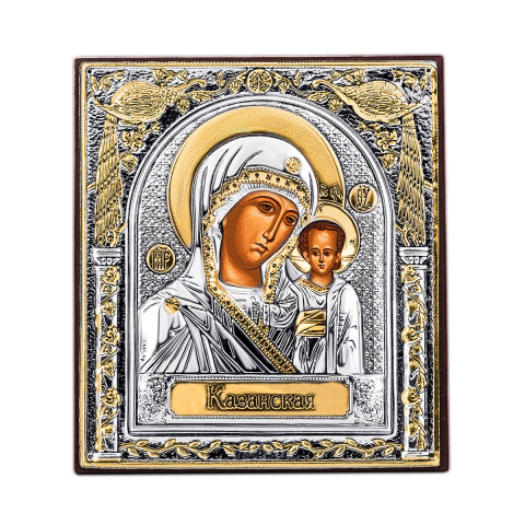 Срібна ікона Божої Матері Казанська (EP512-004XM/P)