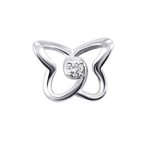 Срібна підвіска Метелик з діамантами (СД-026р)